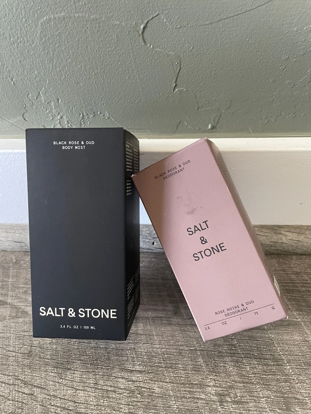 🆕NIB SALT & STONE Black Rose & Oud Women’s Deodorant & Fragrance Set 🥀